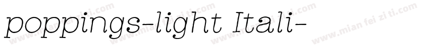poppings-light Itali字体转换